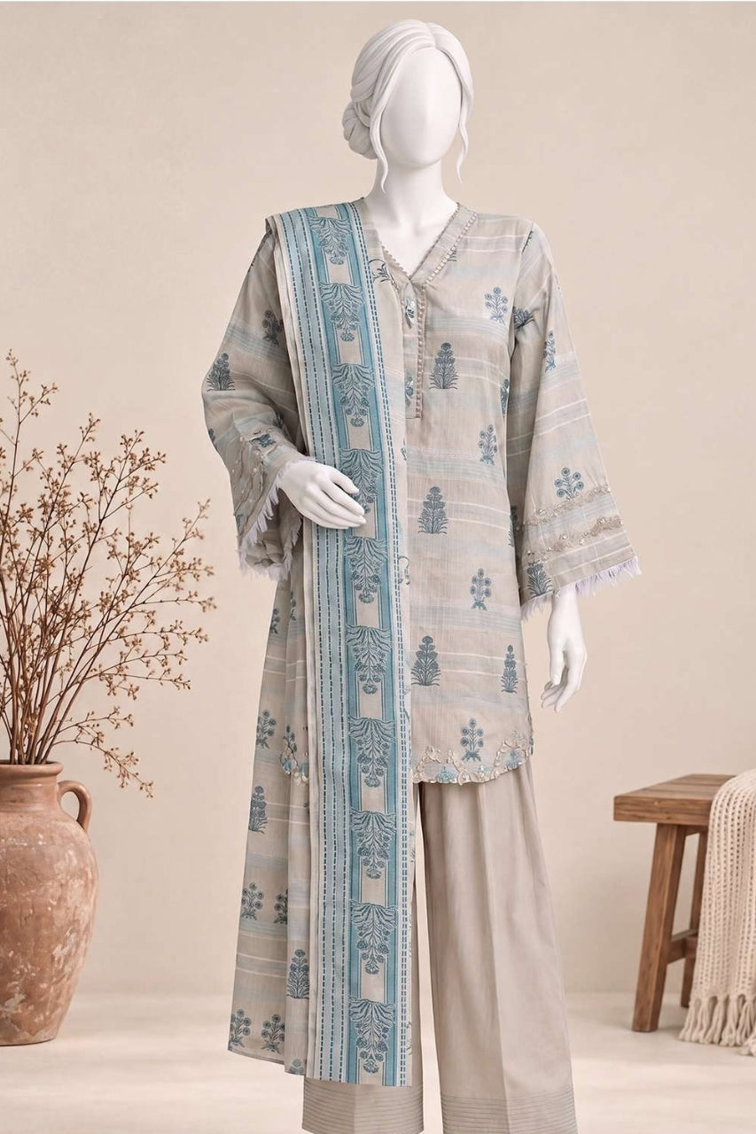 MTJ Premium Printed Textured Viscose 3PC