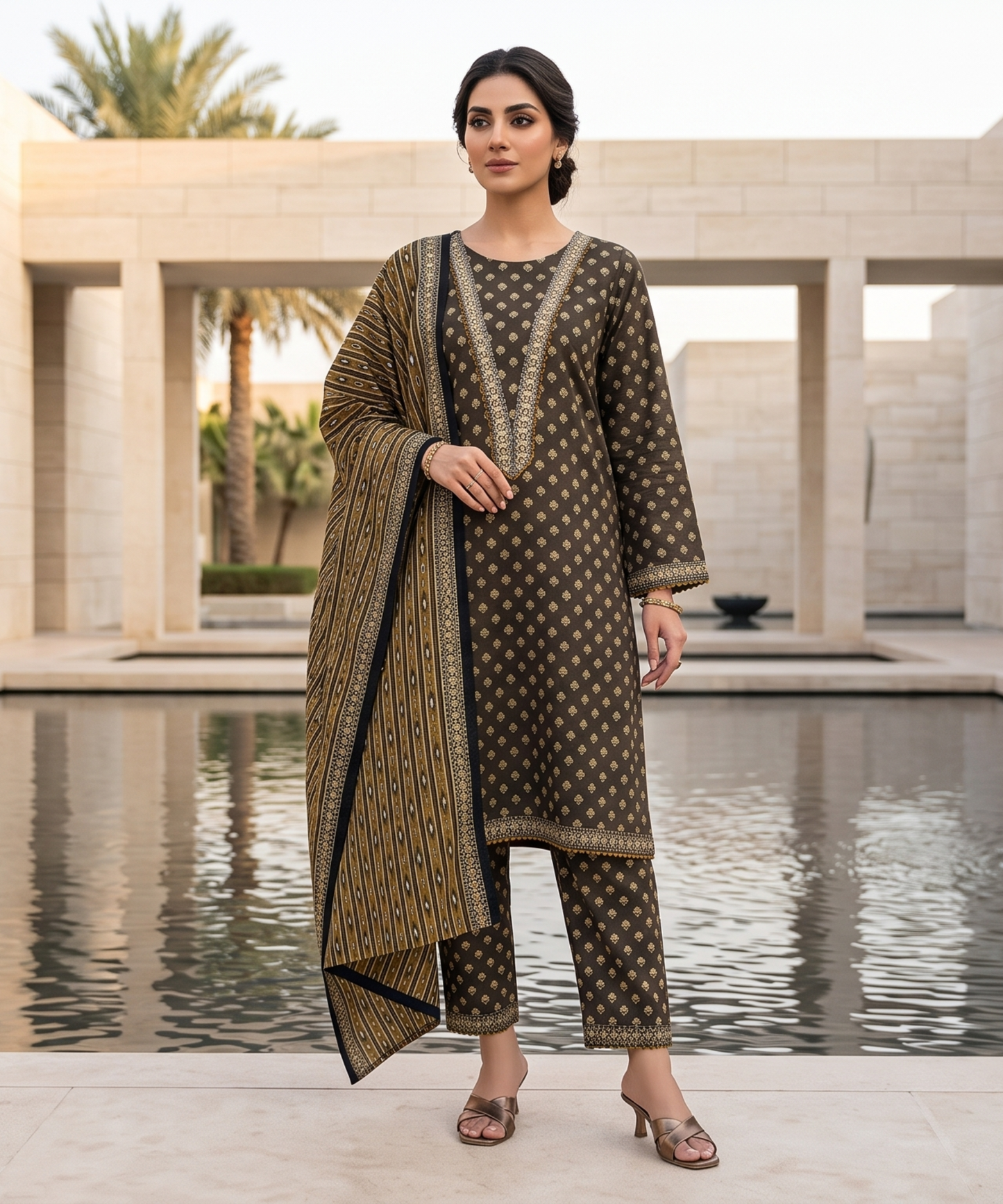 Bin Saeed Digital Printed Lawn 3PC