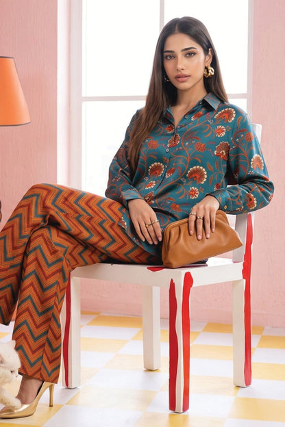 Zesh Printed Silk 2PC