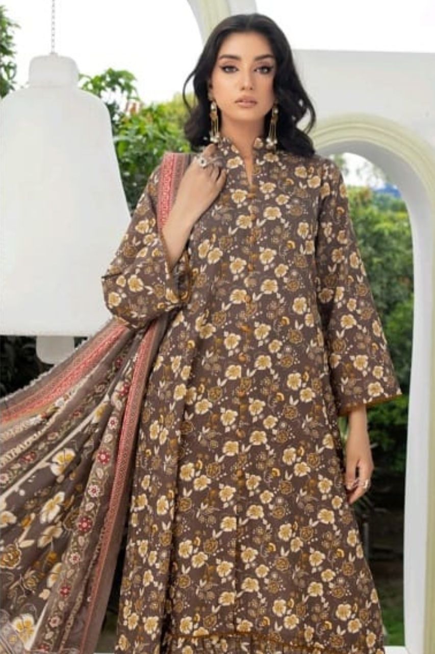 Aizal Printed Khaddar Unstitched WInter Collection 2023