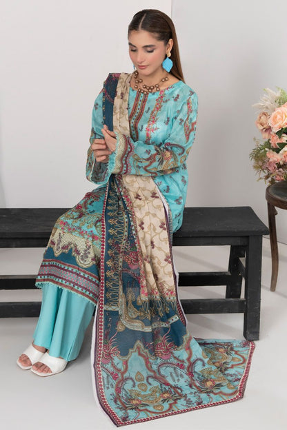 Mojo Berry By Marooj Digital Printed Lawn 3PC
