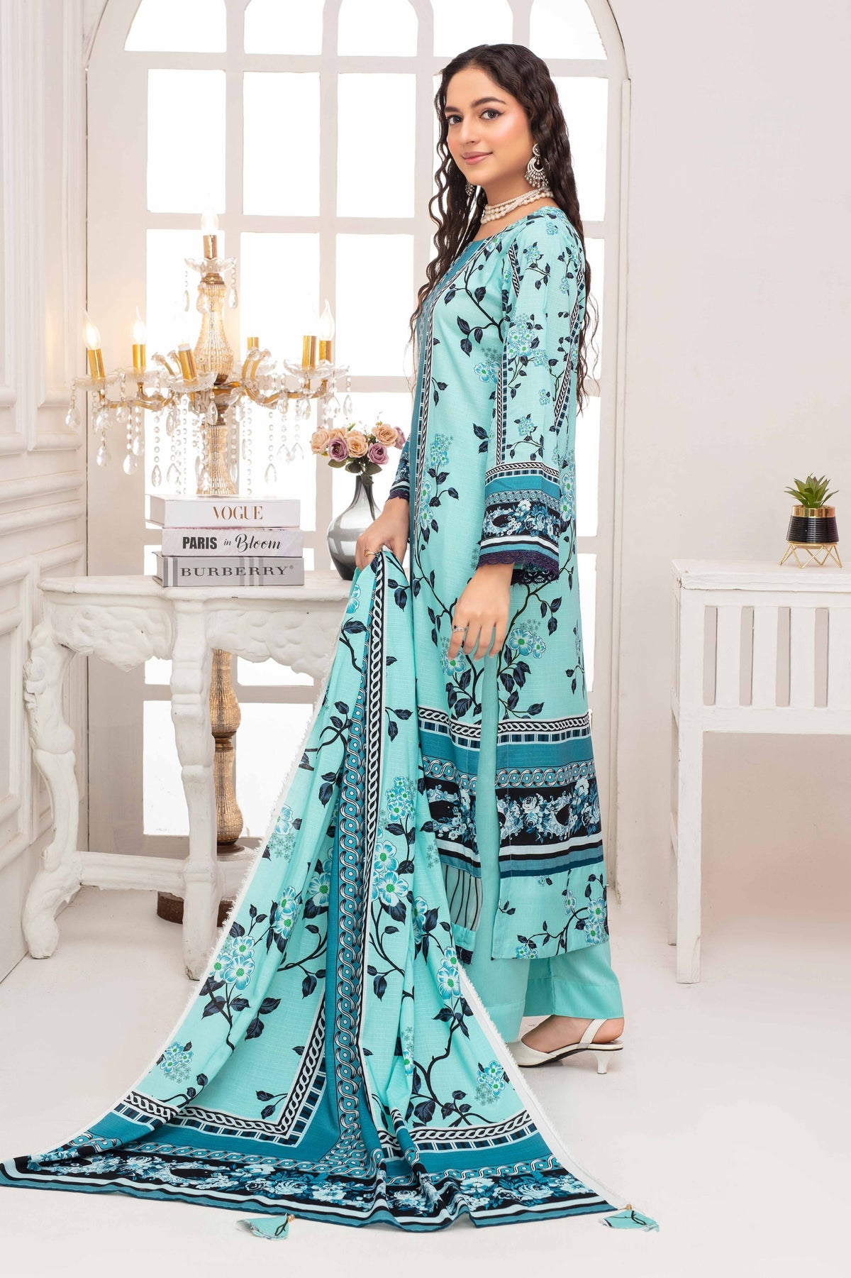Fabiha By Feroza Digital Printed Bana Dora Staple Linen 3PC