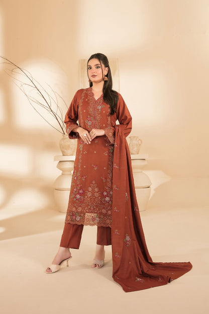 Monae By Tawakkal Luxury Embroidered Dhanak Volume 3PC