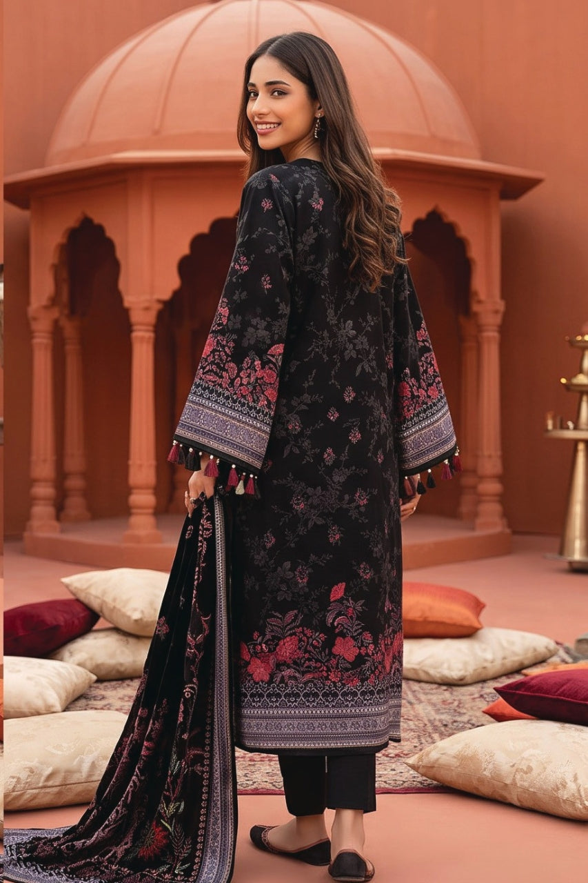 Zesh Printed Velvet Dora Viscose 3PC