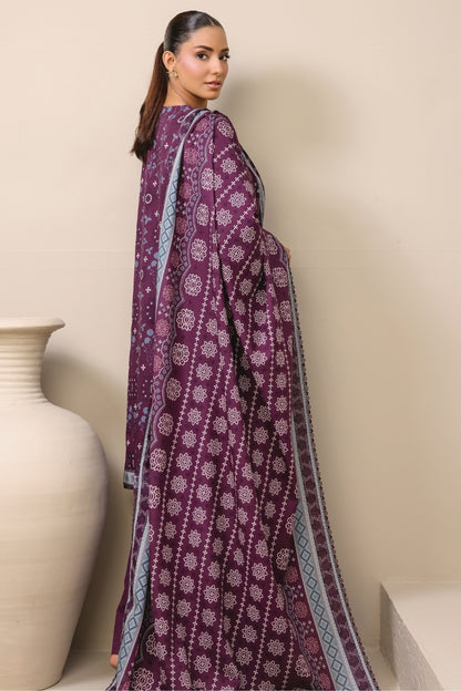 Raqs By Uneq Digital Printed Slub Khaddar 3PC
