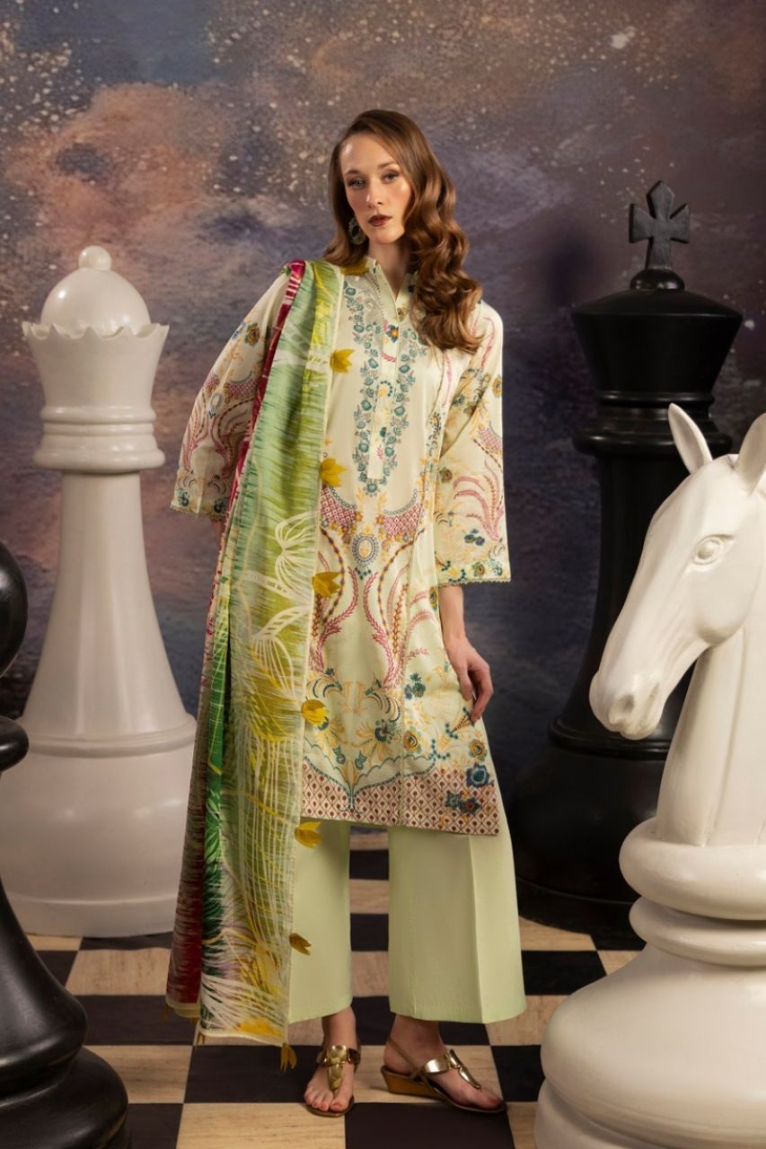 Dill Buro By Paltar Premium Printed Lawn-3PC