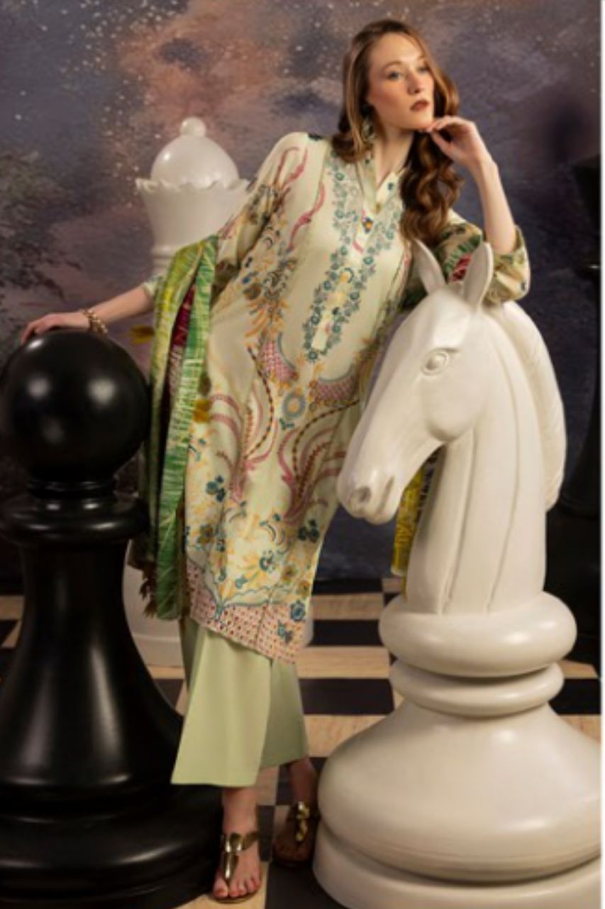 Dill Buro By Paltar Premium Printed Lawn-3PC