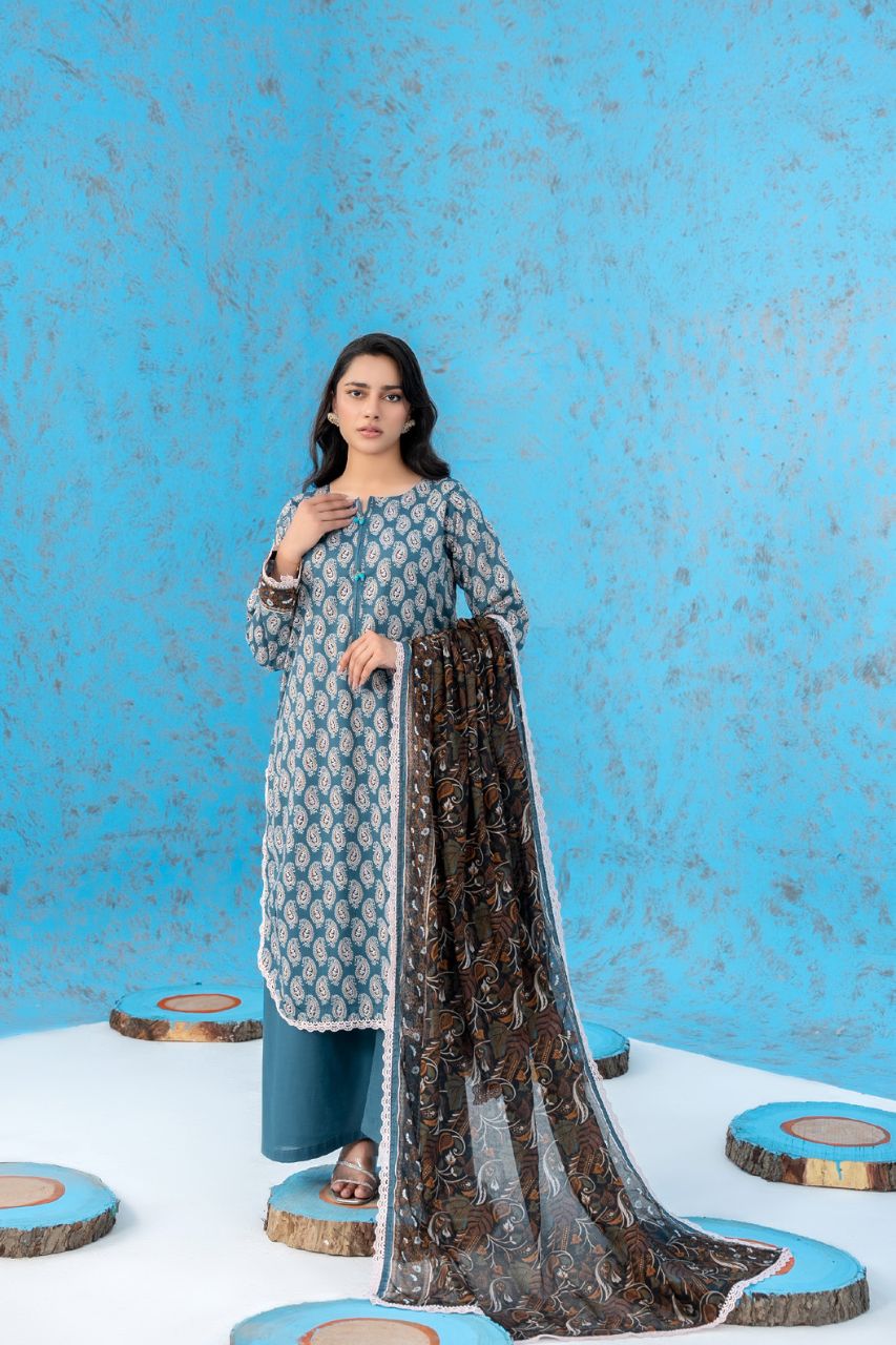 Zesh Airjet Printed Lawn 3PC