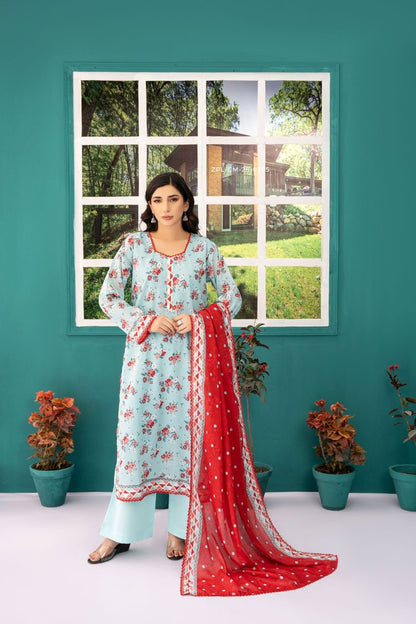 Zesh Airjet Printed Lawn 3PC