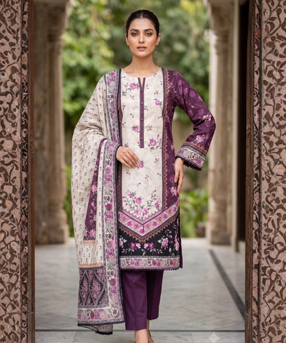 Bin Saeed Digital Printed Lawn 3PC