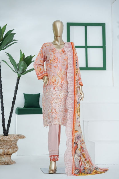 Umang By Aifa Printed & Chickenkari Emb Lawn 3PC