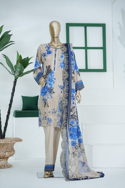 Umang By Aifa Printed & Chickenkari Emb Lawn 3PC