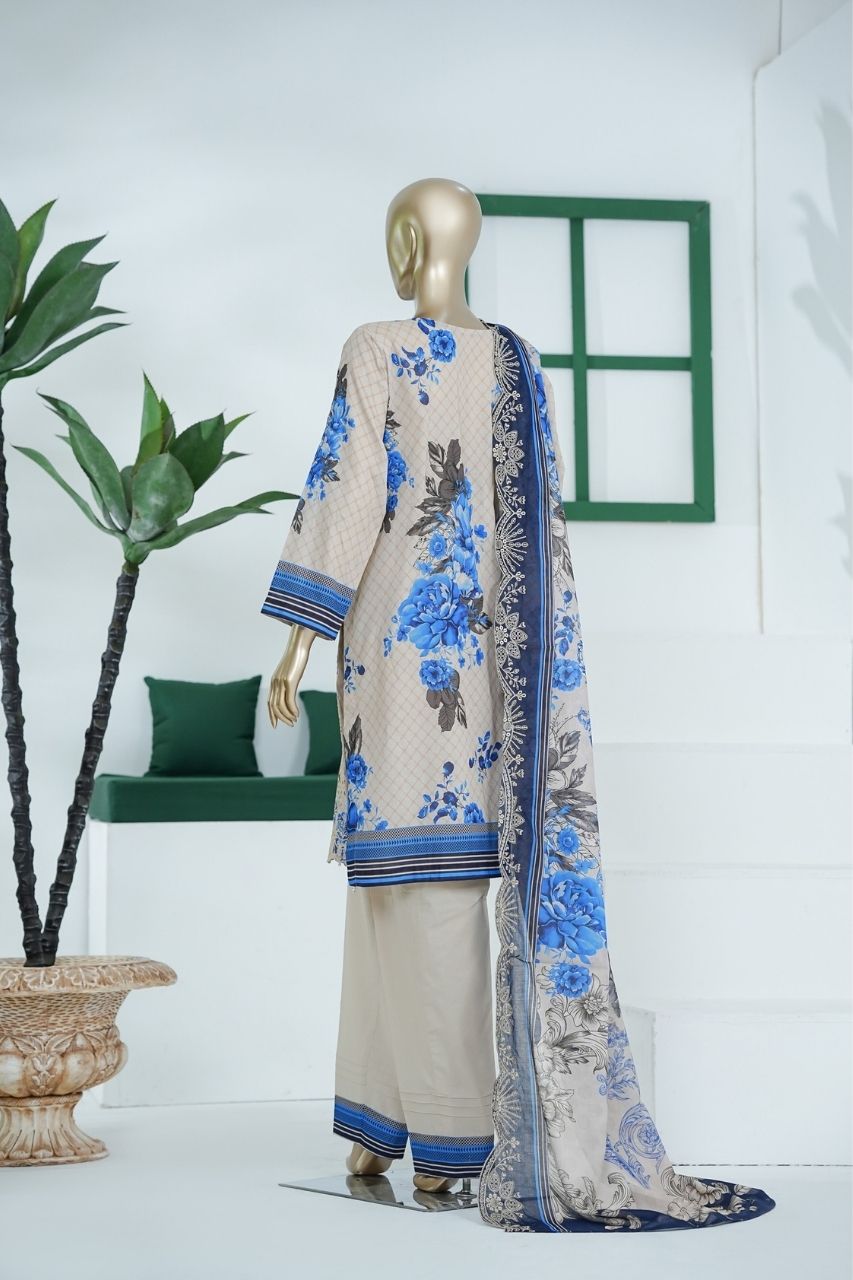 Umang By Aifa Printed & Chickenkari Emb Lawn 3PC