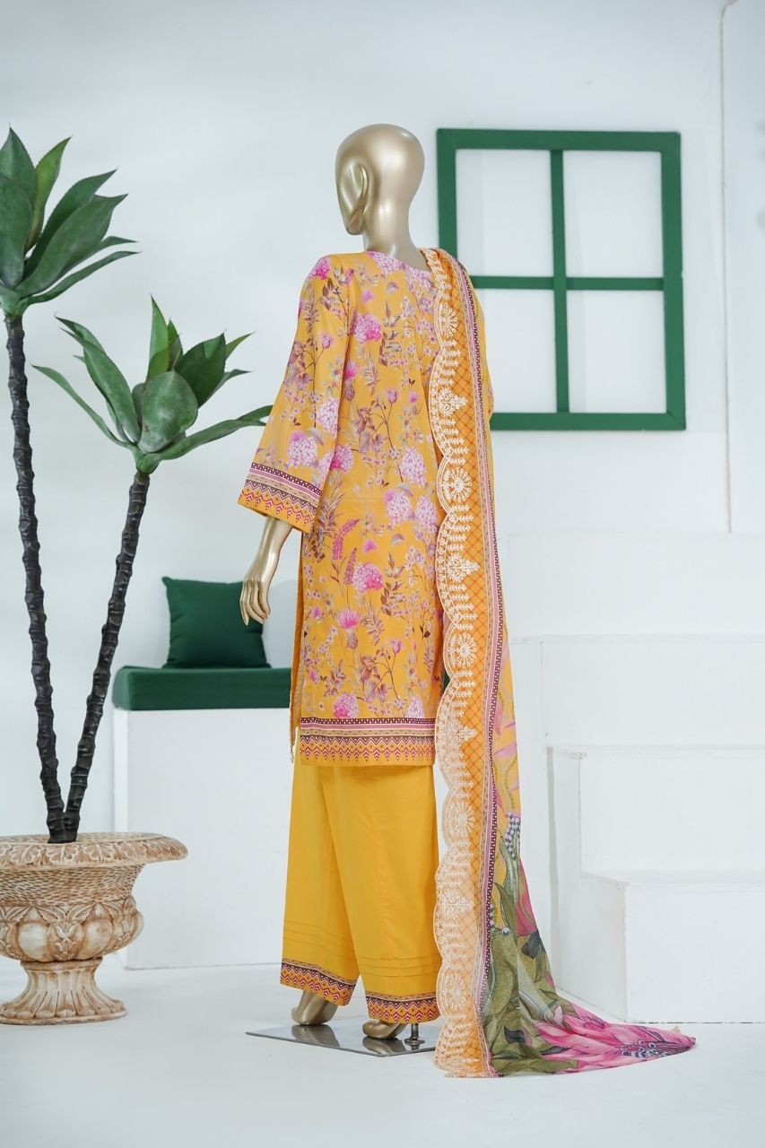Umang By Aifa Printed & Chickenkari Emb Lawn 3PC
