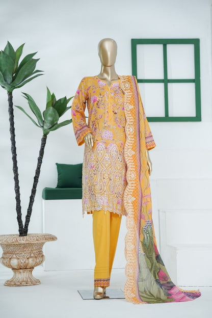 Umang By Aifa Printed & Chickenkari Emb Lawn 3PC