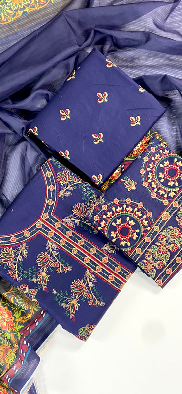 Hussain Rehar Luxury Embroidered Lawn 3PC