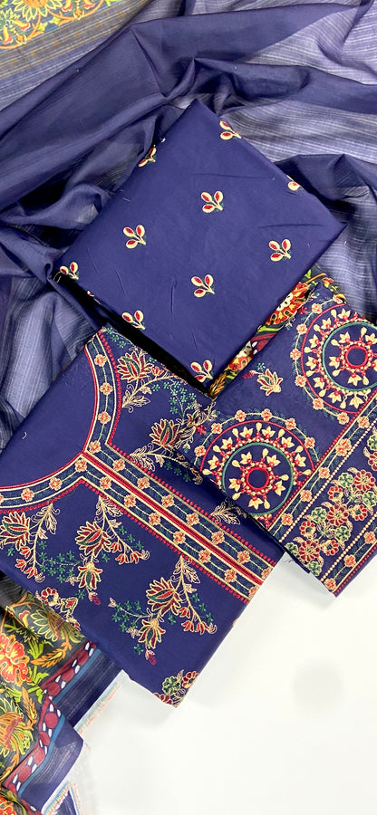 Hussain Rehar Luxury Embroidered Lawn 3PC