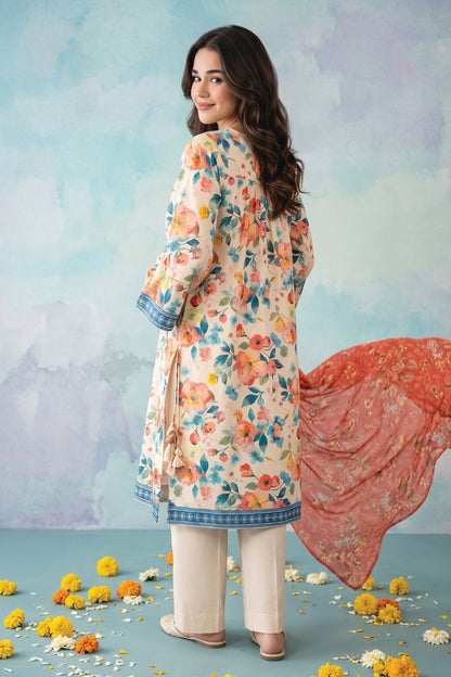 Zesh Digital Printed Linen Viscose 3PC