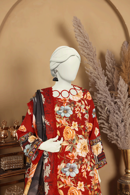 Imsha By Murashe Digital Printed Doria Lawn 3PC
