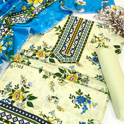 Kayseria Digital Printed Bana Dora Linen 3PC