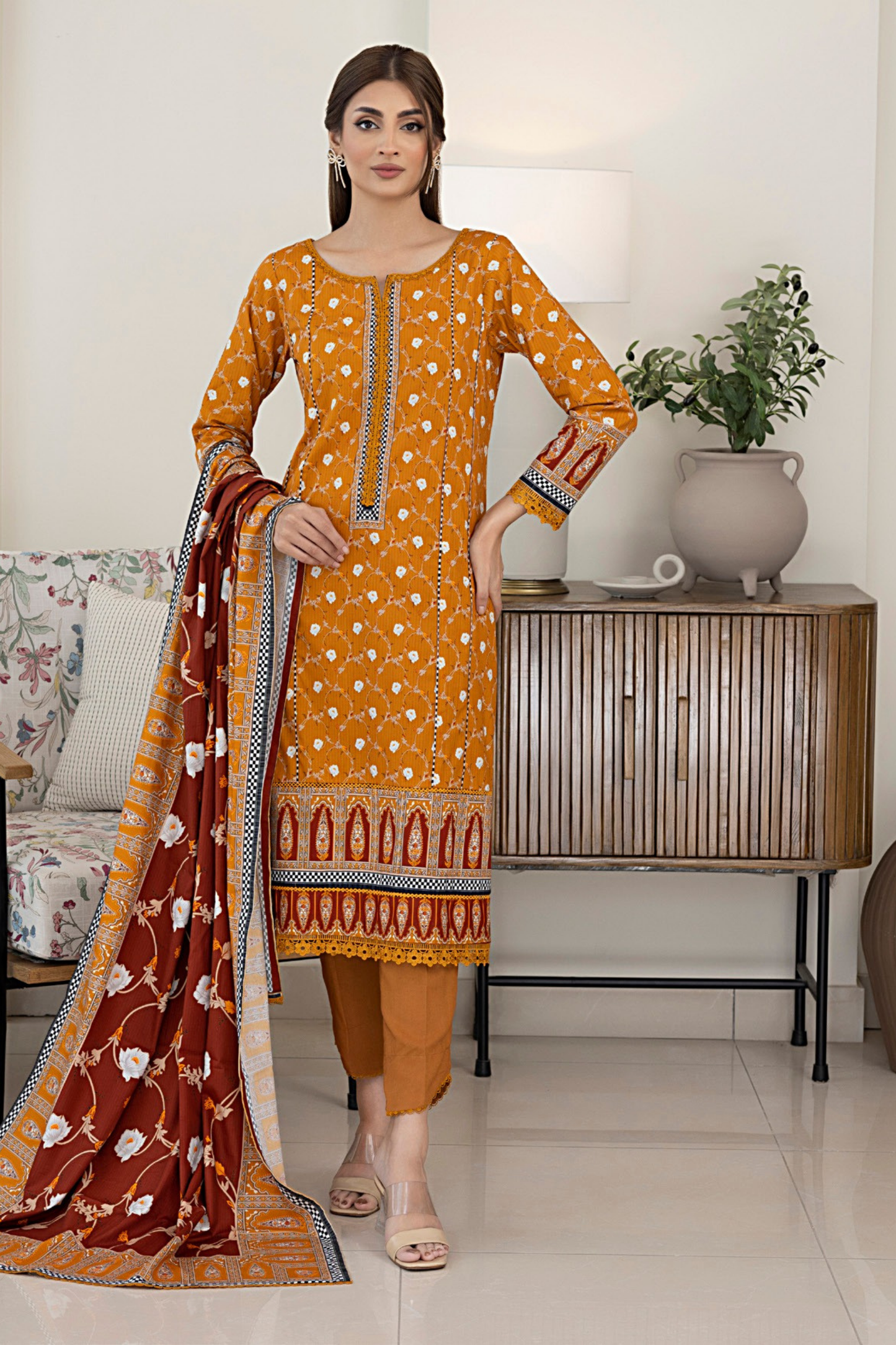 Salina Digital Printed Linen 3PC