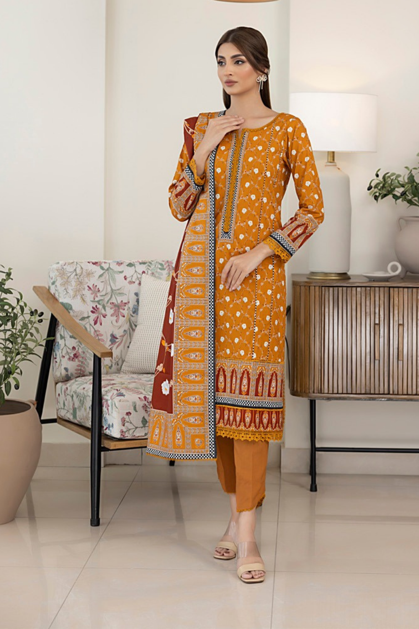 Salina Digital Printed Linen 3PC