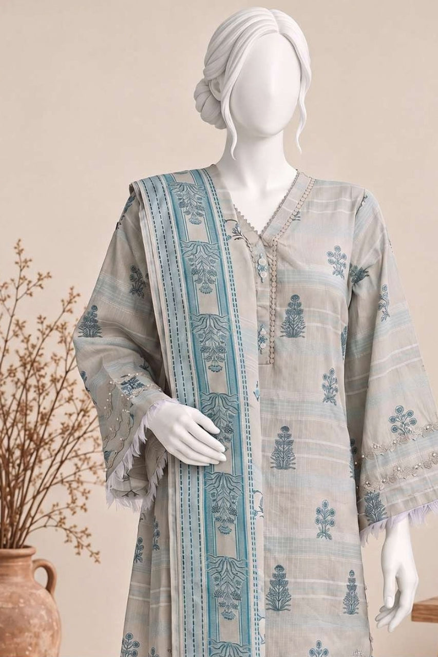 MTJ Premium Printed Textured Viscose 3PC