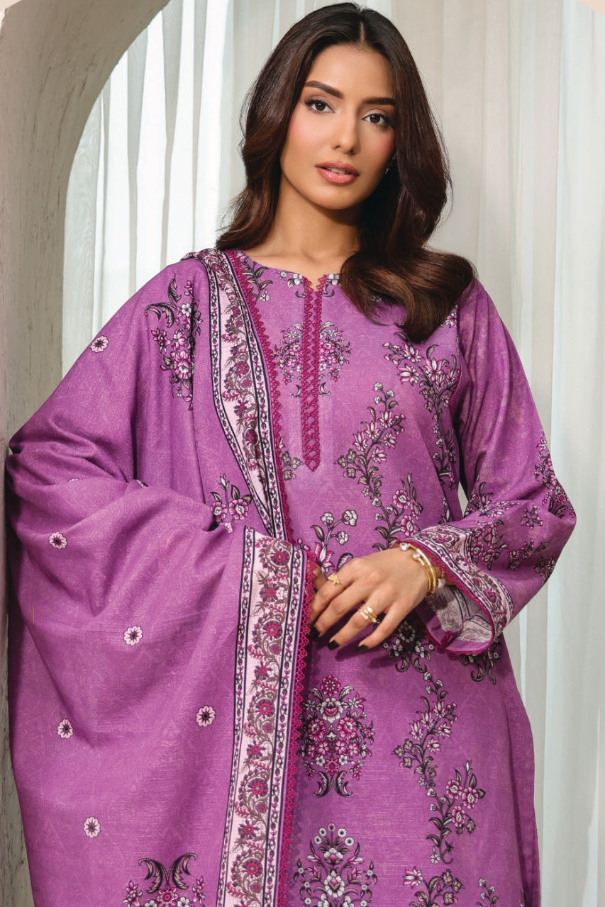 Raqs By Uneq Digital Printed Slub Khaddar 3PC