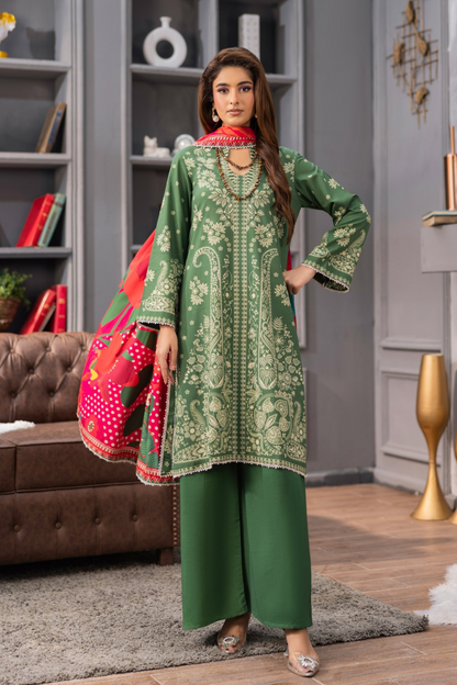 Raiha Luxury Printed Linen 3PC