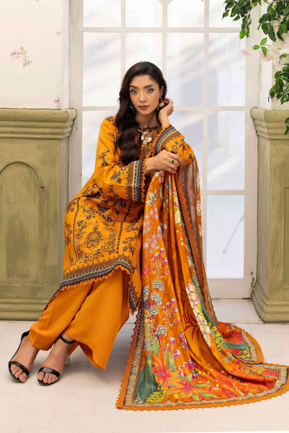 Raiha Digital Printed Linen 3PC
