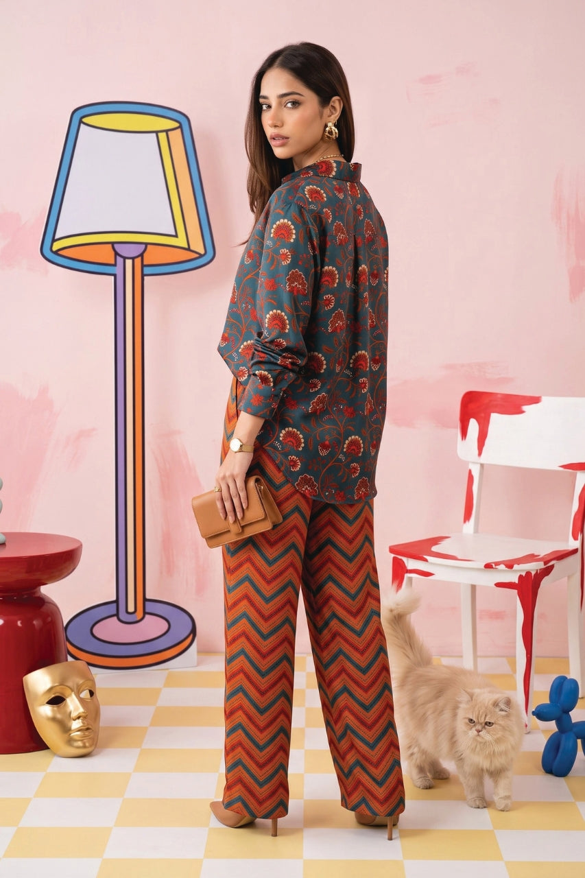 Zesh Printed Silk 2PC