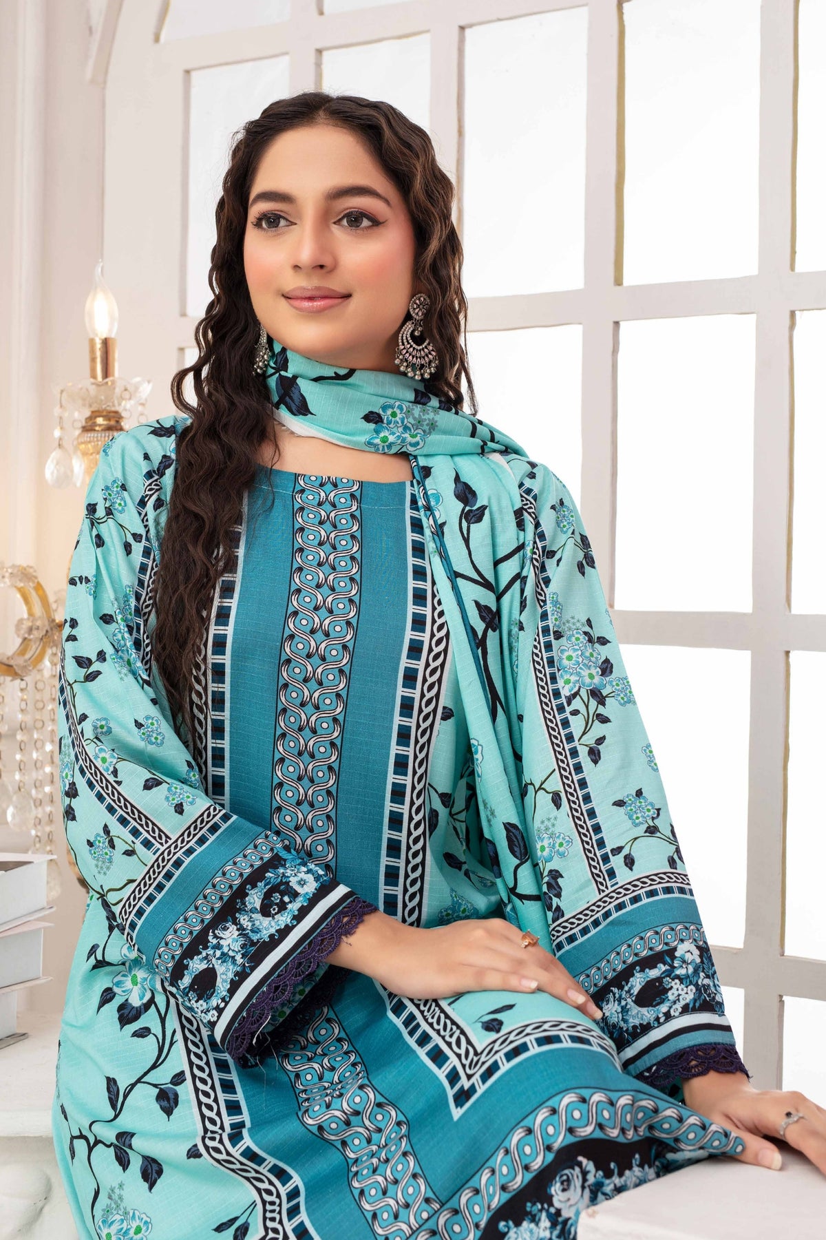Fabiha By Feroza Digital Printed Bana Dora Staple Linen 3PC