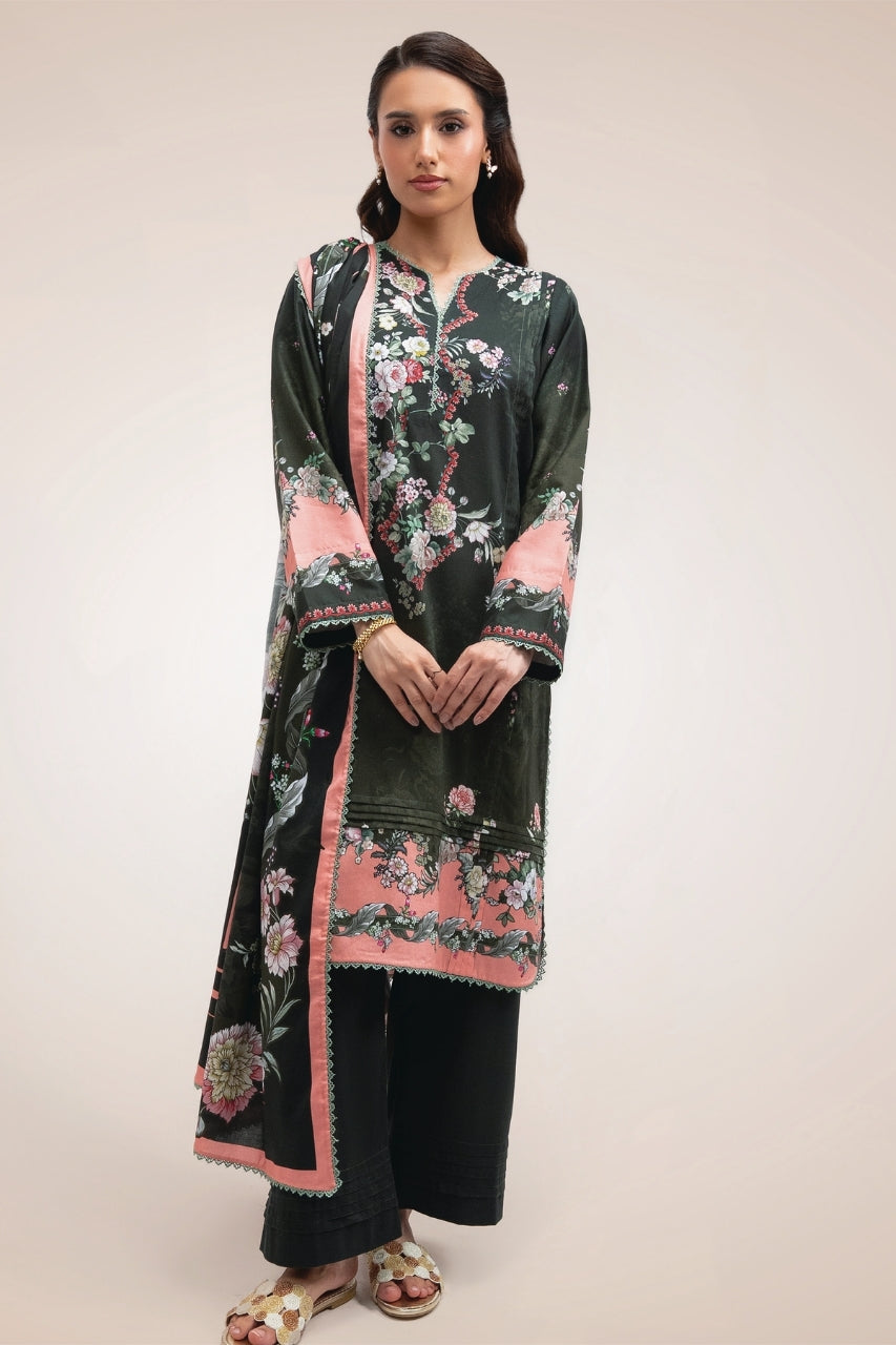 Raqs By Uneq Digital Printed Cotton Viscose 3PC