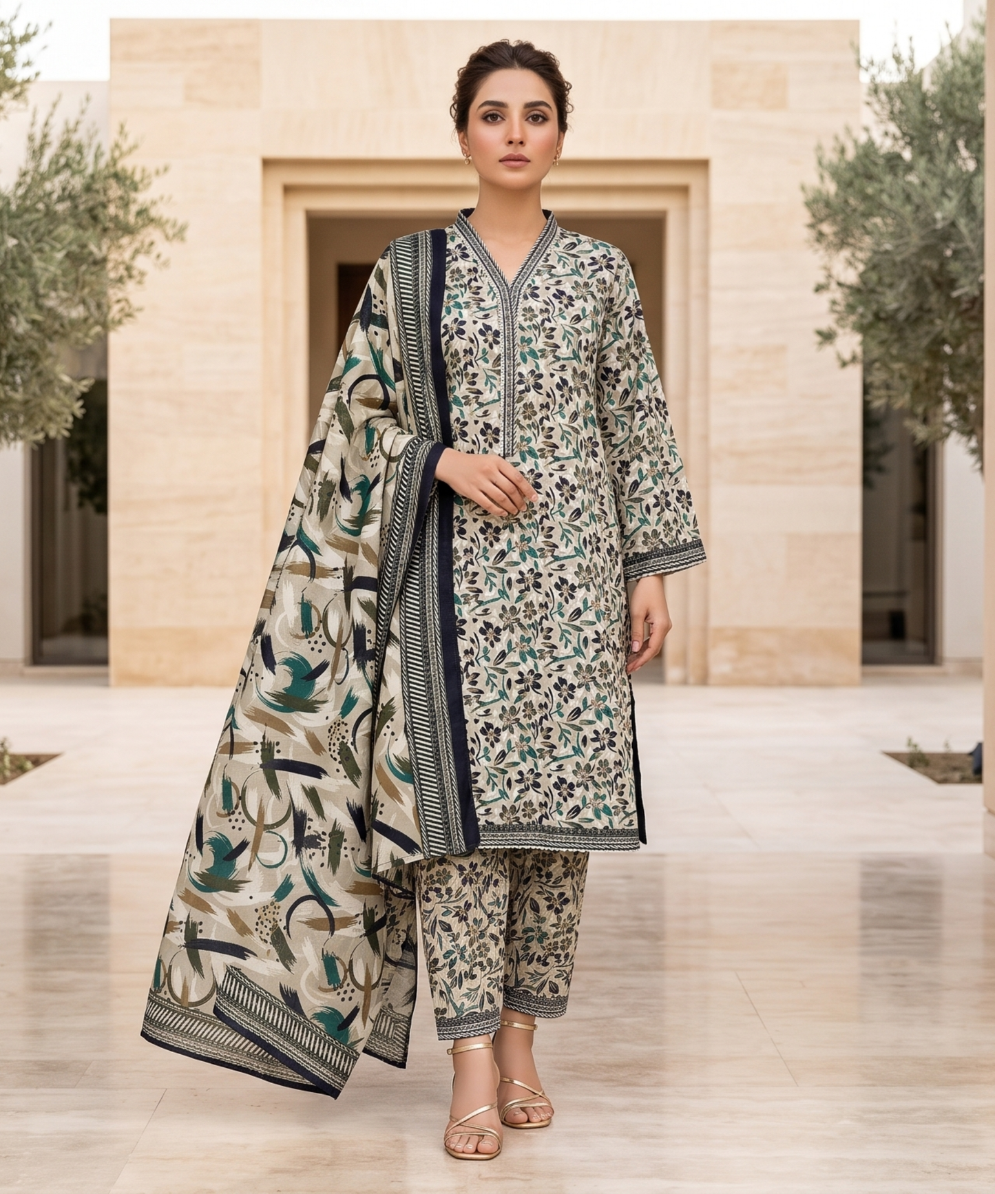 Bin Saeed Digital Printed Lawn 3PC