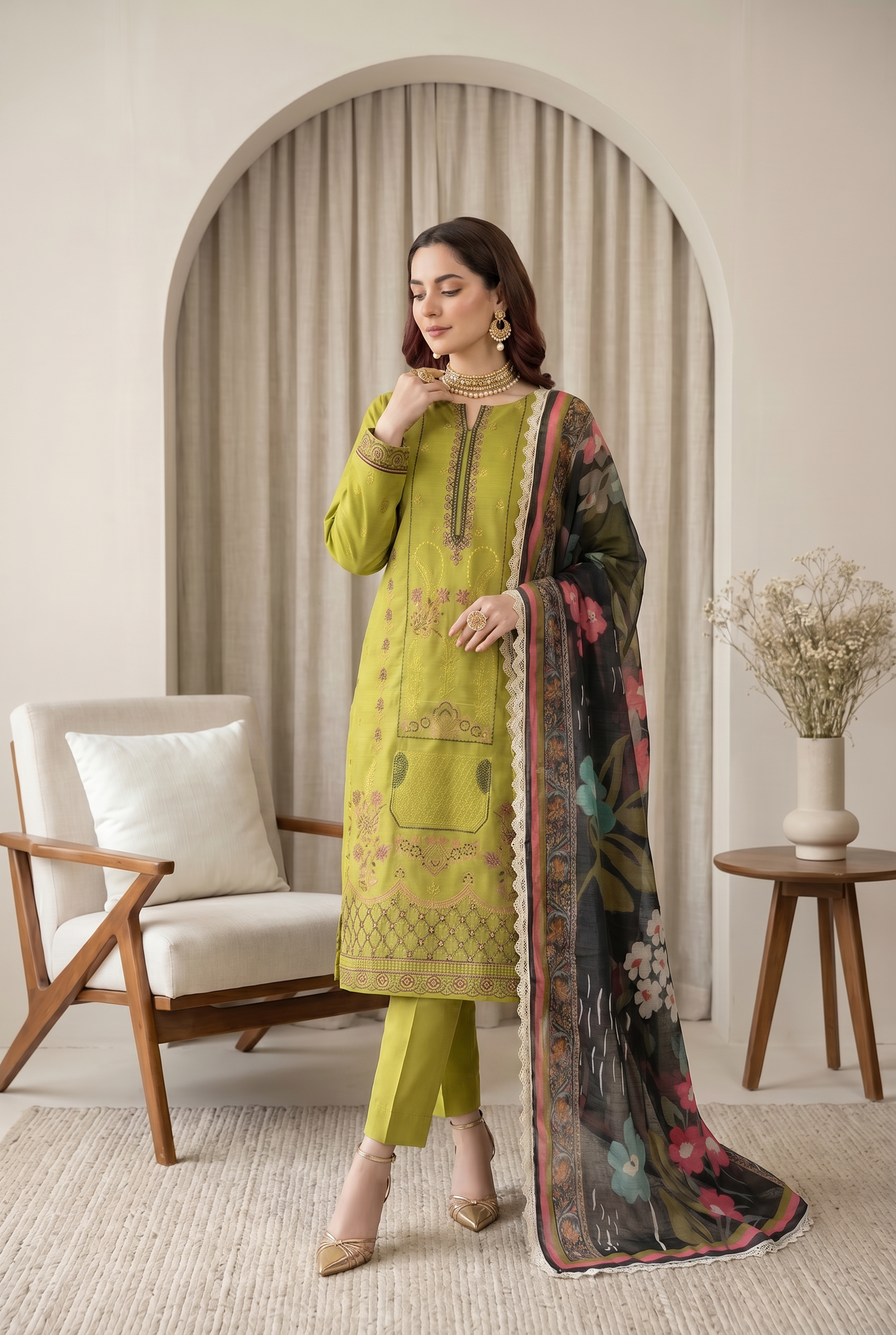 Florent By Anaya Noor Embroidered 3PC