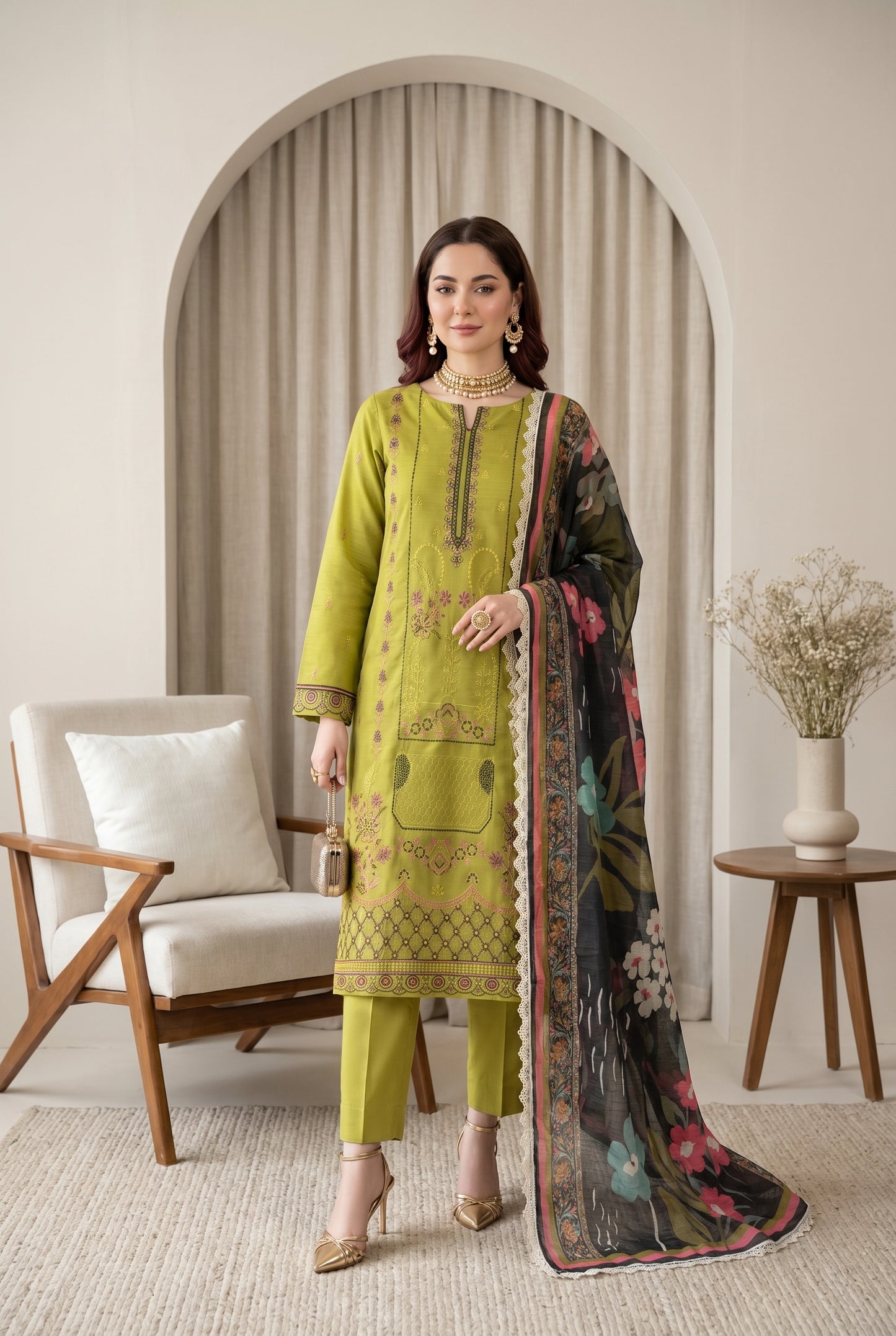 Florent By Anaya Noor Embroidered 3PC