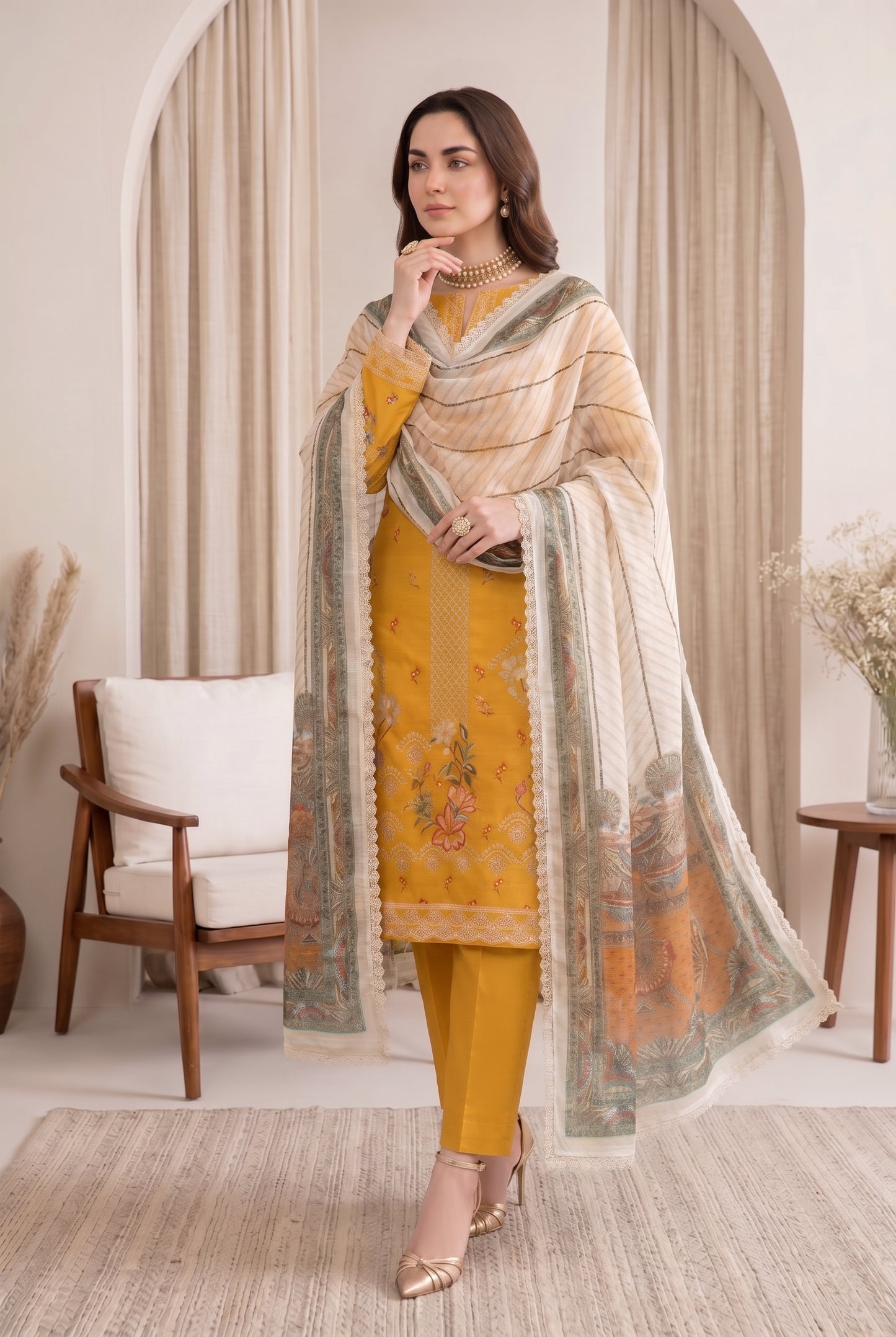 Florent By Anaya Noor Embroidered 3PC