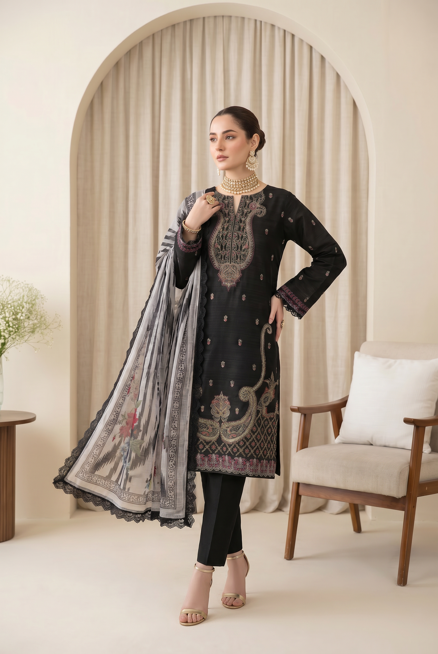 Florent By Anaya Noor Embroidered 3PC