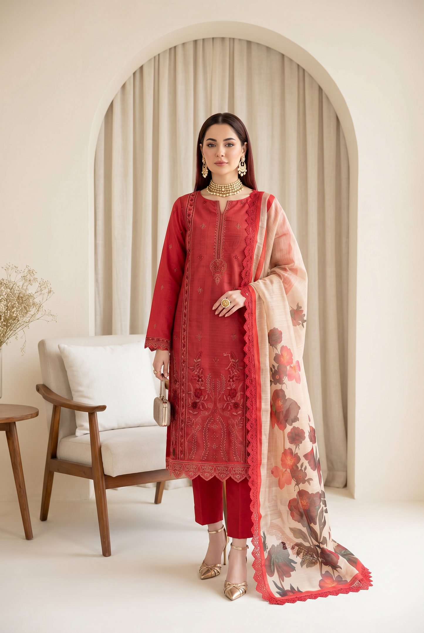 Florent By Anaya Noor Embroidered 3PC
