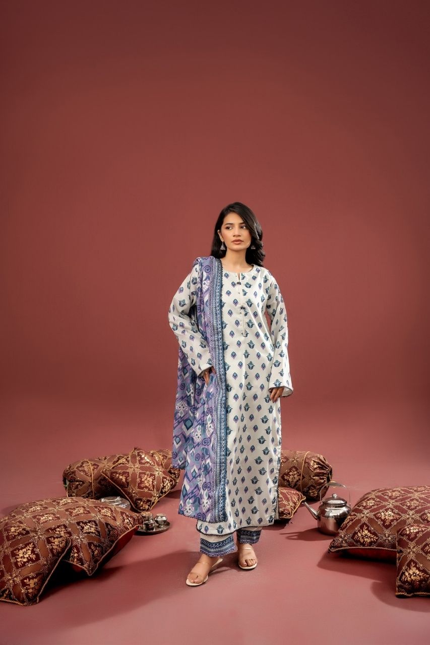 Zesh Drop-13 Airjet Printed Lawn 3PC