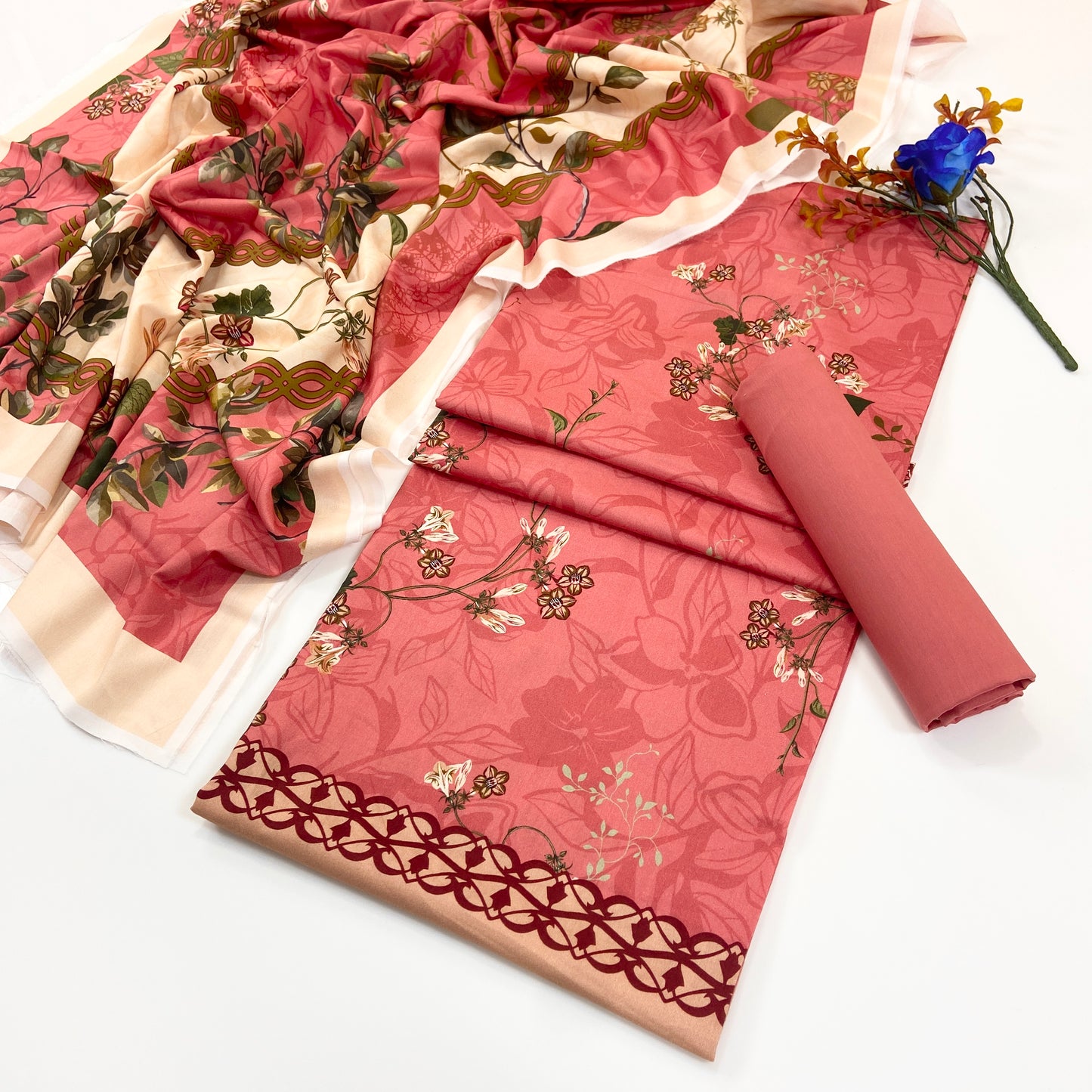 Raqs By Uneq Digital Printed Cotton Viscose 3PC