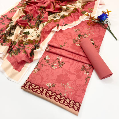 Raqs By Uneq Digital Printed Cotton Viscose 3PC