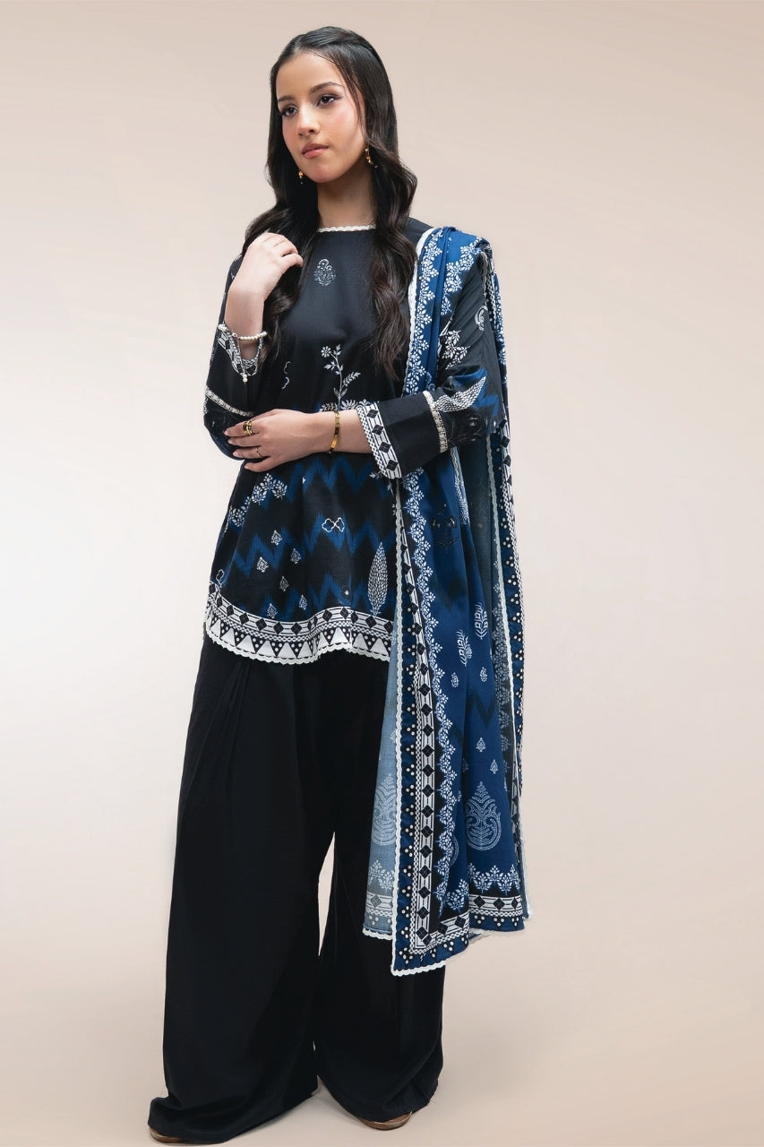 Raqs By Uneq Digital Printed Cotton Viscose 3PC