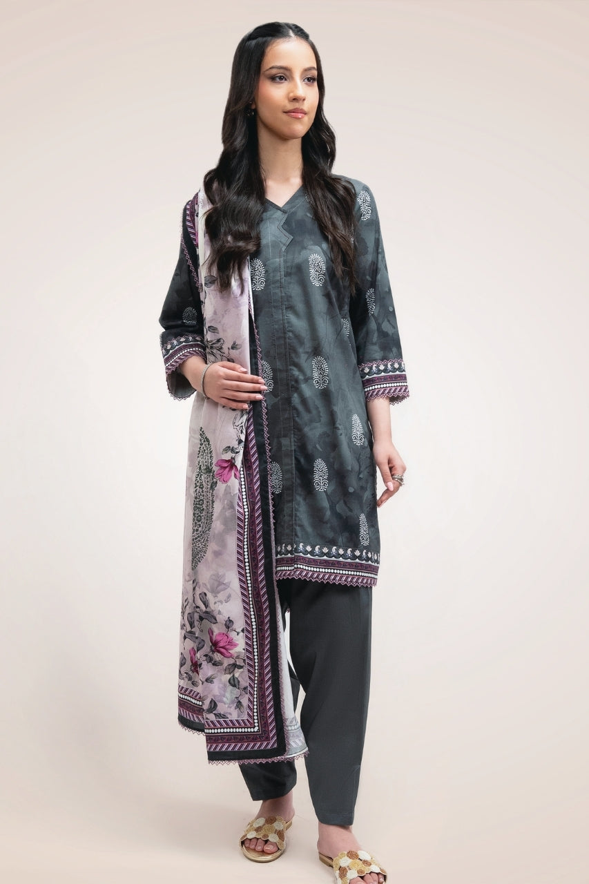 Raqs By Uneq Digital Printed Cotton Viscose 3PC