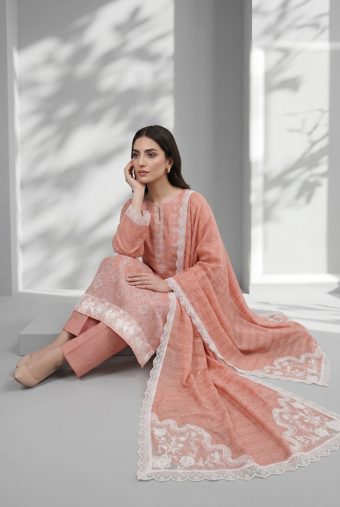 Haya By Anaya Noor Tarkashi Design Lawn 3PC
