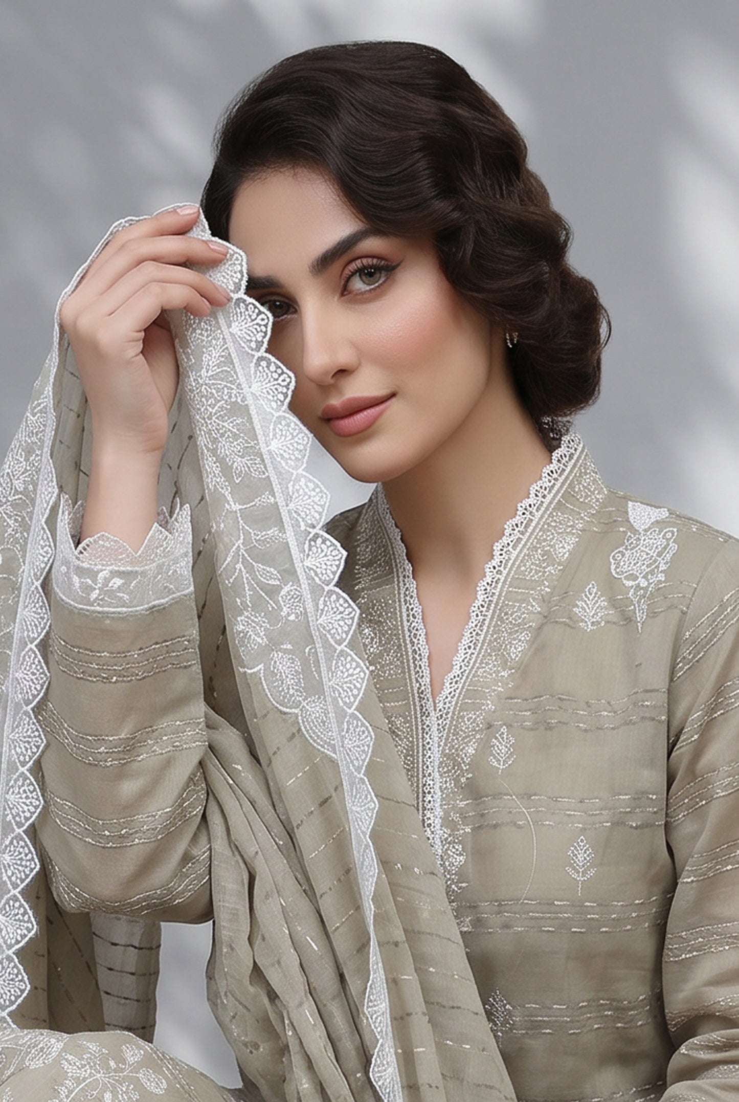 Haya By Anaya Noor Tarkashi Design Lawn 3PC