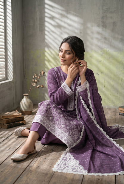 Haya By Anaya Noor Tarkashi Design Lawn 3PC