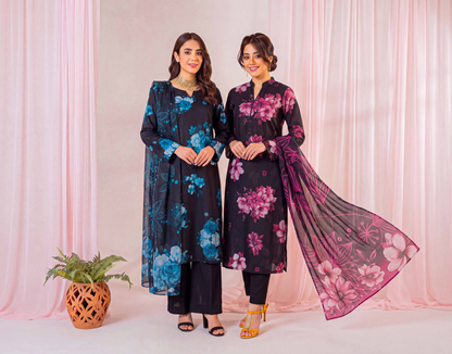 Black Series By Anaya Noor Digital Printed Chamki Lawn 3PC