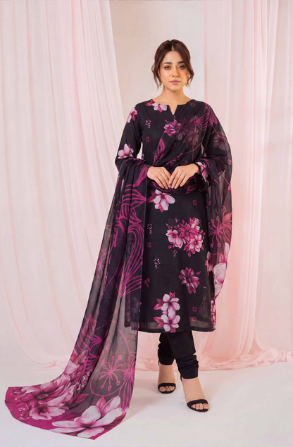 Black Series By Anaya Noor Digital Printed Chamki Lawn 3PC