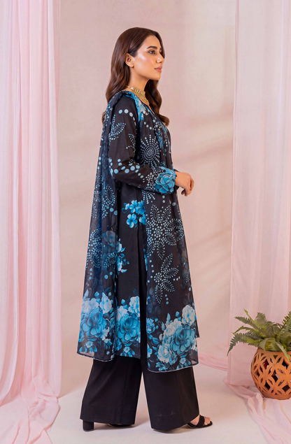 Black Series By Anaya Noor Digital Printed Chamki Lawn 3PC
